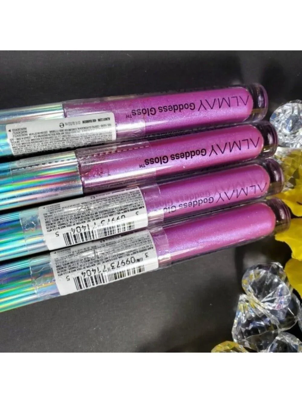 Almay Gel Lip Gloss Male Up Lip Care Goddess Pink Glitter Gloss Rainbow Sealed
